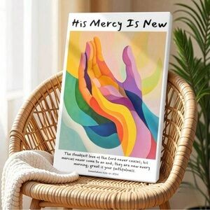 Colorful Mercy Christian Art Print, 12”x18” Wrapped Canvas